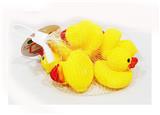 OBL10009408 - 洗澡戏水小黄鸭发声小鸭子玩具游泳池浴室鸭仔（尖）（带哨子）