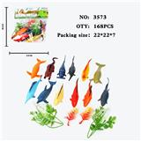 OBL10009410 - 仿真野生动物实心模型玩具儿童玩具亲子互动摆件12只海洋套装