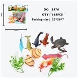 OBL10009413 - 仿真野生动物实心模型玩具儿童玩具亲子互动摆件8只海洋套装