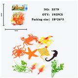 OBL10009416 - 仿真野生动物实心模型玩具儿童玩具亲子互动摆件6只海洋套装