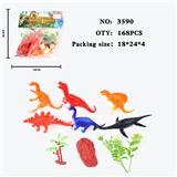 OBL10009424 - 仿真野生动物实心模型玩具儿童玩具亲子互动摆件6只装恐龙