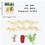 OBL10009430 - 仿真野生动物实心模型玩具儿童玩具亲子互动摆件6只装恐龙