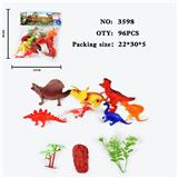 OBL10009432 - 仿真野生动物实心模型玩具儿童玩具亲子互动摆件7只装恐龙