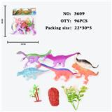 OBL10009443 - 仿真野生动物实心模型玩具儿童玩具亲子互动摆件6只装恐龙