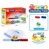 OBL10009977 - 太空飞船 积木 轨道 益智 闯关 竞技 大冒险 新奇 拆装 DIY 电动 游戏 贯穿跑道(不包电使用2粒7号电池）