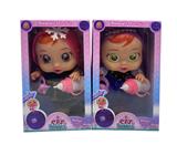 OBL10012191 - 第7代14寸搪胶钻石和雪花冰雪姐妹哭泣娃娃带四声音乐cry Babies-Tutti Fritti带流眼泪功能，带吸水奶瓶，带奶嘴  2款毛绒布料哭泣娃娃混装