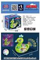 OBL10023595 - 透明齿轮电动孔雀带灯光音乐
