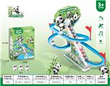 OBL10023613 - 小熊猫爬楼梯电动滑行轨道声光小白熊儿童益智玩具

3只小熊猫爬楼梯灯光音乐（不包电）