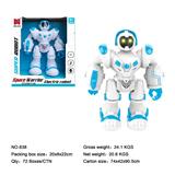 OBL10026668 - 电动机器人/手臂可手动摇摆/炫彩灯光音乐步行动作/面具可上下手动控制