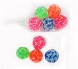 OBL10034539 - 4.5CM网袋5粒透明方块弹跳球