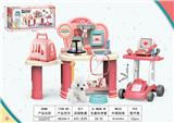 OBL10042691 - 24英寸带出水医具护理台+医具手推车+狗笼+毛绒充棉泰迪狗+有功能医具配件 三合一