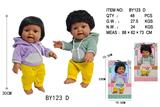 OBL10053114 - 12寸全身搪胶带头发黑人娃娃           (肥童baby doll)       站姿 2款混装