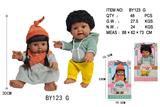 OBL10053117 - 12寸全身搪胶带头发黑人娃娃           (肥童baby doll)       站姿 2款混装