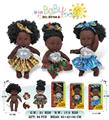 OBL10053218 - 7寸全身搪胶深黑黑人带发娃娃        (肥童baby doll)       3款 站姿彩盒混装