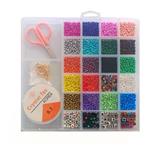 OBL10060873 - 米珠+爱心+俄文+剪刀线包扣开口圈龙虾扣