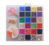 OBL10060874 - 米珠+爱心+英文+剪刀线包扣开口圈龙虾扣