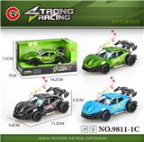 OBL10064423 - (GCC)小号灯光音乐回力骨架跑车