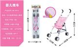 OBL10068350 - 卡头袋粉红厚布婴儿推车(铁)