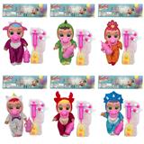 OBL10068689 - 8寸Cry Baby 全身搪胶哭泣娃娃喷油头动物服装带医具配件会喝水流眼泪有音乐袋装（6款混装）