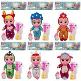 OBL10068694 - 12寸Cry Baby 全身搪胶哭泣娃娃喷油头动物服装带医具配件会喝水流眼泪有音乐袋装（6款混装）