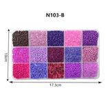 OBL10069436 - 大15格米珠（玫红色系）