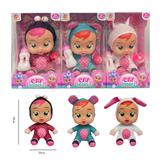 OBL10069866 - 10寸棉身搪胶头会流眼泪哭泣娃娃带4声IC配奶嘴奶瓶