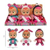 OBL10069867 - 10寸棉身搪胶头会流眼泪哭泣娃娃带4声IC配奶嘴奶瓶