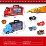 OBL10069902 - 手提礼盒货柜滑行拖头车载4只滑行汽车总动员（AB）