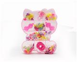 OBL10070566 - 儿童DIY粉红盒糖果珠+头绳-KT猫