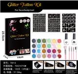 OBL10070695 - 彩色舞台闪粉化妆纹身套装