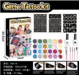 OBL10070703 - 彩色舞台闪粉化妆纹身套装