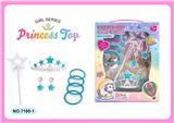 OBL10073608 - 公主仙女棒魔棒电镀皇冠饰品宝石水晶装扮过家家新款DIY套装