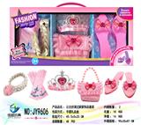 OBL10073891 - 公主鞋皇冠假发辫子手提包手套纱裙
过家家扮演饰品套装