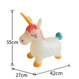 OBL10078437 - LARGE PAINTED INFLATABLE CRYSTAL UNICORN