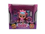 OBL10086900 - 14寸搪胶哭泣娃娃带四声音乐cry Babies-Tutti Fritti带流眼泪功能、奶嘴、风扇、行李箱、小熊吸塑配件