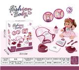 OBL10087928 - 12寸全搪胶女娃娃（YZY怀带包，餐盘，叉勺，尿布，围巾，尿盆，奶瓶）     带IC,喝水尿尿