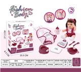 OBL10087930 - 12寸全搪胶女娃娃（YZY怀带包，餐盘，叉勺，尿布，围巾，尿盆，奶瓶）     带IC,喝水尿尿