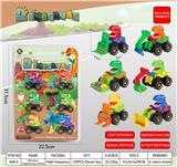 OBL10093109 - 6款回力工程恐龙车