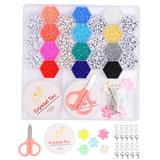 OBL10099352 - 米珠+字母珠+剪刀线龙虾扣圈(26格)