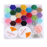 OBL10099354 - 米珠+字母珠+剪刀线龙虾扣圈(26格)