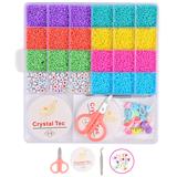 OBL10099360 - 米珠+彩珠+爱心+镊子剪刀线(26格)