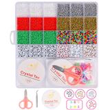 OBL10099362 - 米珠+彩珠+爱心+镊子剪刀线(26格)