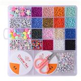 OBL10099370 - 米珠+字母珠+彩珠+剪刀线(26格)