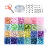 OBL10099388 - 米珠+龙虾扣圈剪刀线(24格)