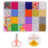 OBL10099390 - 米珠+字母珠+龙虾扣圈剪刀线（24格）