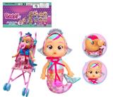 OBL10101652 - 1比1 12寸搪胶头搪胶手棉绒身体带真实流眼泪。金属睡衣美人鱼哭泣娃娃带带四声音乐cry Babies-Tutti Fritti带流眼泪功能，带奶嘴  带大号推车