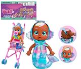 OBL10101655 - 1比1 12寸搪胶头搪胶手棉绒身体带真实流眼泪。金属睡衣美人鱼哭泣娃娃带带四声音乐cry Babies-Tutti Fritti带流眼泪功能，带奶嘴  带大号推车