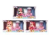 OBL10102804 - 10寸开窗盒搪胶身喝水流泪水果哭泣娃娃(带音乐)4声音乐