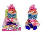 OBL10102903 - 14寸搪胶带七彩灯光音乐fangeek super cute超级英雄可爱宝宝、DC宝宝带吸水喷水功能带奶瓶奶嘴