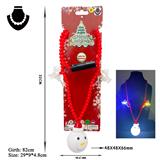 OBL10103626 - LED七彩闪光圣诞项链串珠3灯（雪人.鹿) 包电3粒AG13